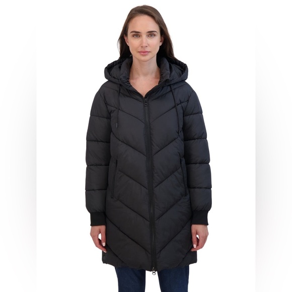 SEBBY JUNIOR'S 3/4 QUILTED JACKET WITH HOOD coat jacket - Picture 1 of 11